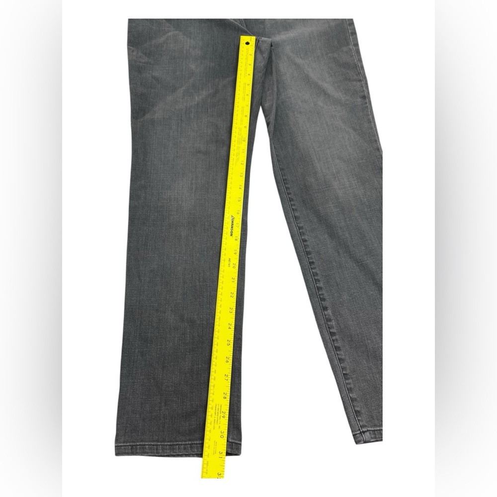 Eileen Fisher Organic Cotton Stretch High Waisted Jeans Carbon Grey - Picture 13 of 14